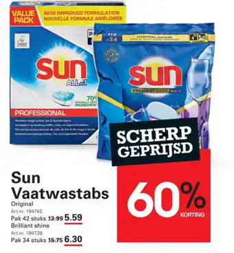 Sligro Sun Vaatwastabs aanbieding