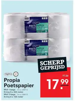 Sligro Propia Poetspapier aanbieding