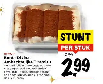 Vomar Voordeelmarkt Bonta Divina Ambachtelijke Tiramisu aanbieding