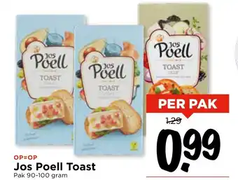 Vomar Voordeelmarkt Jos Poell Toast 90-100g aanbieding