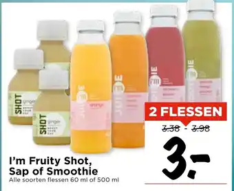 Vomar Voordeelmarkt I'm Fully Shot, Sap of Smoothie 60ml aanbieding