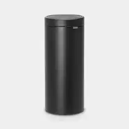 Amazon Brabantia Touch Bin Prullenbak, Kunststof Binnenemmer, Mineral Moonlight Black, 30 Liter aanbieding