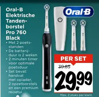 Vomar Voordeelmarkt Oral-B elektrische Tandenborstel Pro 760 Black aanbieding