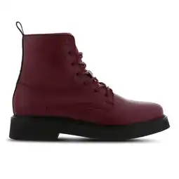 Foot Locker Tommy Jeans Lace Up Flat Sneakers Dames - Rood - Maat 38 - Leer aanbieding