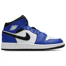 Foot Locker Jordan Aj1 Mid Kindersneakers - Blauw - Maat 36.5 - Leer aanbieding