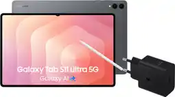 Coolblue Samsung Galaxy Tab S11 Ultra 14,6 inch 512GB Wifi en 5G Grijs + Oplaadpakket aanbieding
