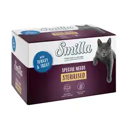 Zooplus 24x100g Kalkoen met Forel Smilla Sterilised Kattenvoer nat aanbieding