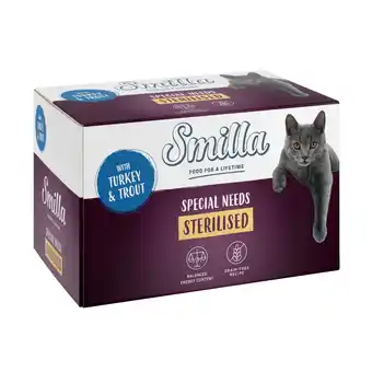 Zooplus 24x100g Kalkoen met Forel Smilla Sterilised Kattenvoer nat aanbieding