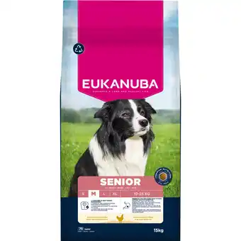 Zooplus 2x15kg Eukanuba Premium Nutrition Senior Medium Breed Kip Hondenvoer droog aanbieding