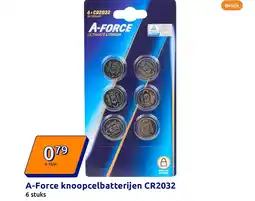 Action A-Force knoopcelbatterijen CR2032 aanbieding
