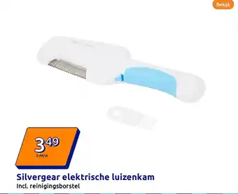 Action Silvergear elektrische luizenkam aanbieding