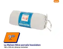 Action La Maison Rêve percale hoeslaken aanbieding
