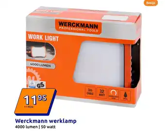 Action Werckmann werklamp aanbieding