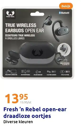 Action Fresh 'n Rebel open-ear draadloze oortjes aanbieding