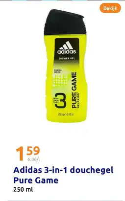 Action Adidas 3-in-1 douchegel Pure Game aanbieding