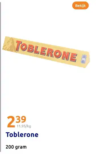 Action Toblerone aanbieding