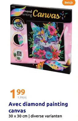 Action Avec diamond painting canvas aanbieding