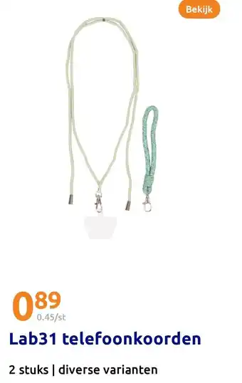 Action Lab31 telefoonkoorden aanbieding