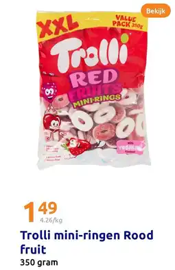 Action Trolli mini-ringen Rood fruit aanbieding
