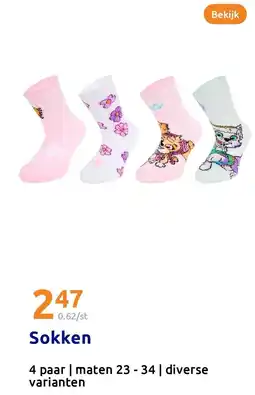 Action Sokken aanbieding