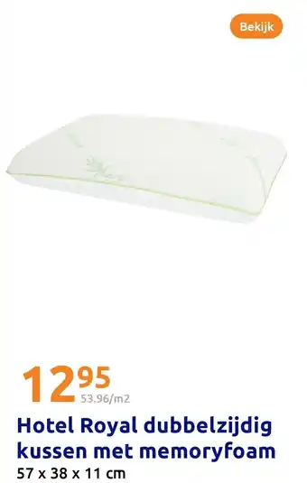 Action Hotel Royal dubbelzijdig kussen met memoryfoam aanbieding