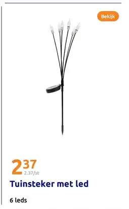 Action Tuinsteker met led aanbieding