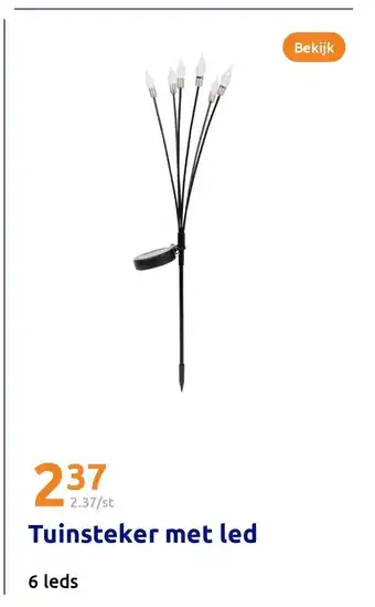 Action Tuinsteker met led aanbieding