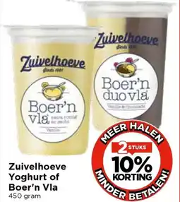 Vomar Voordeelmarkt Zuivelhoeve Yoghurt of Boer'n duo vla aanbieding