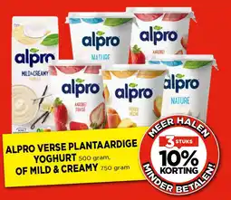Vomar Voordeelmarkt Alpro verse plantaardige yoghurt of mild & creamy aanbieding