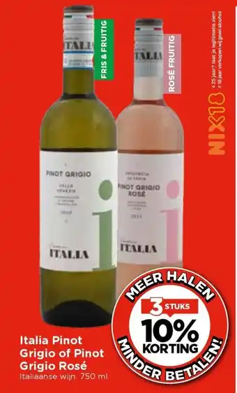 Vomar Voordeelmarkt Italia Pinot Grigio of Pinot Grigio Rosé aanbieding