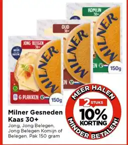 Vomar Voordeelmarkt Milner Gesneden Kaas 30+ aanbieding