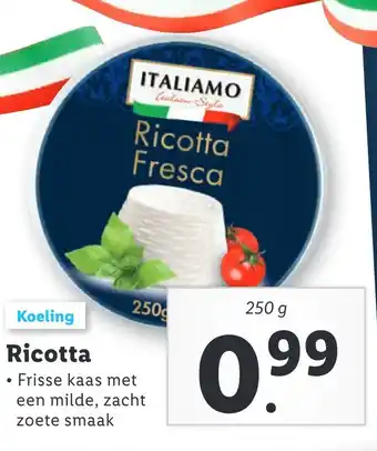 Lidl Ricotta 250g aanbieding