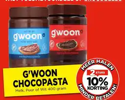Vomar Voordeelmarkt G'woon chocopasta aanbieding