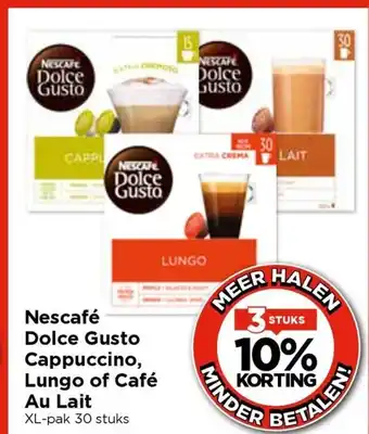Vomar Voordeelmarkt Nescape Dolce Gusto Cappuccino, Lungo of Café aanbieding