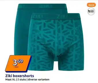 Action Ziki boxershorts aanbieding