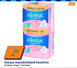 Action Always maandverband Sensitive aanbieding