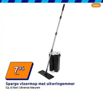 Action Spargo vloermop met uitwringemmer aanbieding