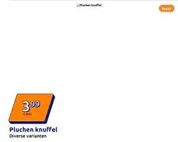 Action Pluchen knuffel aanbieding
