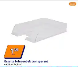 Action Esselte brievenbak transparant aanbieding
