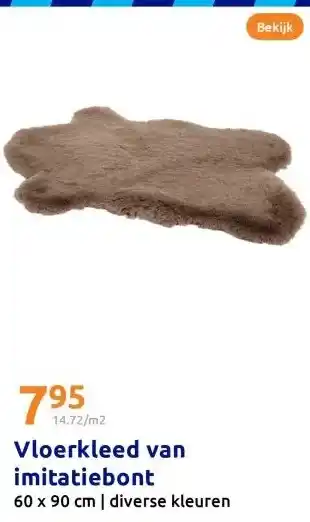 Action Vloerkleed van imitatiebont aanbieding