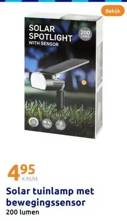Action Solar tuinlamp met bewegingssensor aanbieding