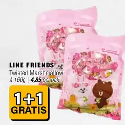 Amazing Oriëntal Line Friends twisted marshmallow aanbieding