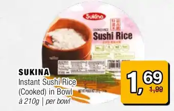 Amazing Oriëntal SUKINA Instant Sushi Rice Cooked in Bowl aanbieding