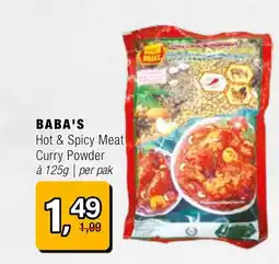 Amazing Oriëntal BABA'S Hot & Spicy Meat Curry Powder aanbieding