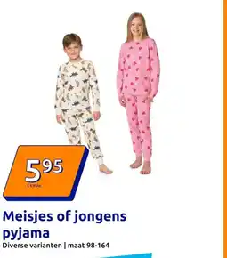 Action Meisjes of jongens pyjama aanbieding