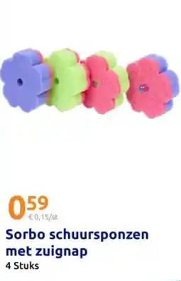 Action Sorbo schuursponzen met zuignap aanbieding