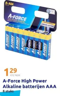 Action A-Force High Power Alkaline batterijen AAA aanbieding
