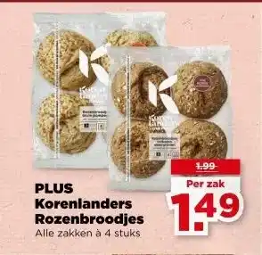 PLUS PLUS Korenlanders Rozenbroodjes aanbieding