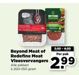 PLUS Beyond Meat of Redefine Meat Vleesvervangers aanbieding