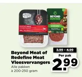 PLUS Beyond Meat of Redefine Meat Vleesvervangers aanbieding